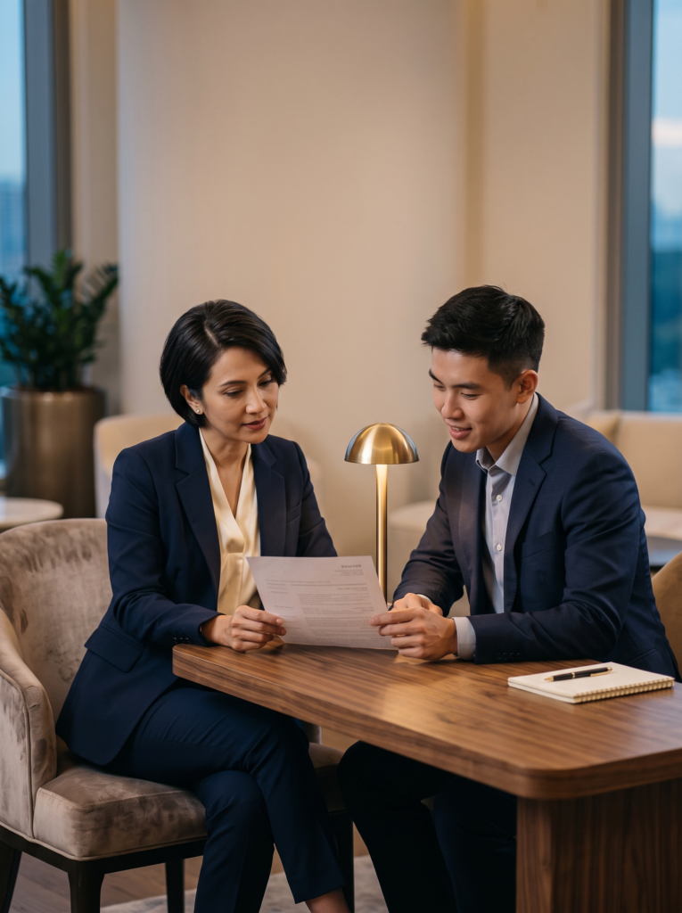 One-on-one career coaching session reviewing a resume