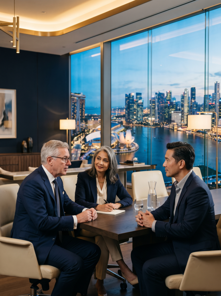 Gemma Associates consultants in a confidential client meeting